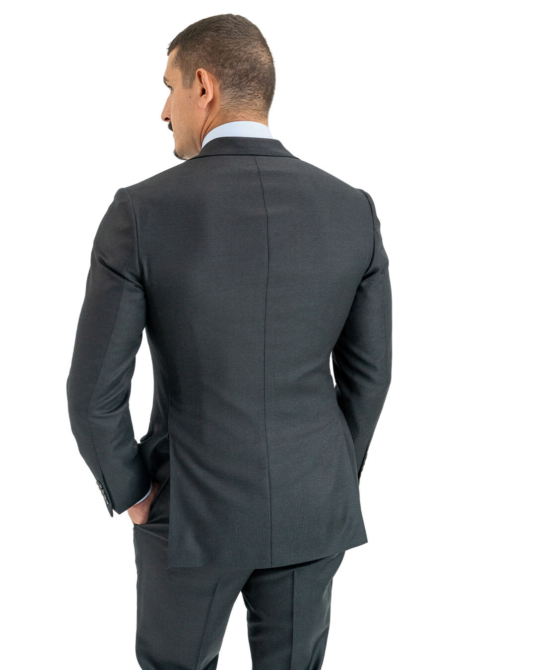Charcoal Vitale Barberis Canonico Super 110s Birdseye Suit