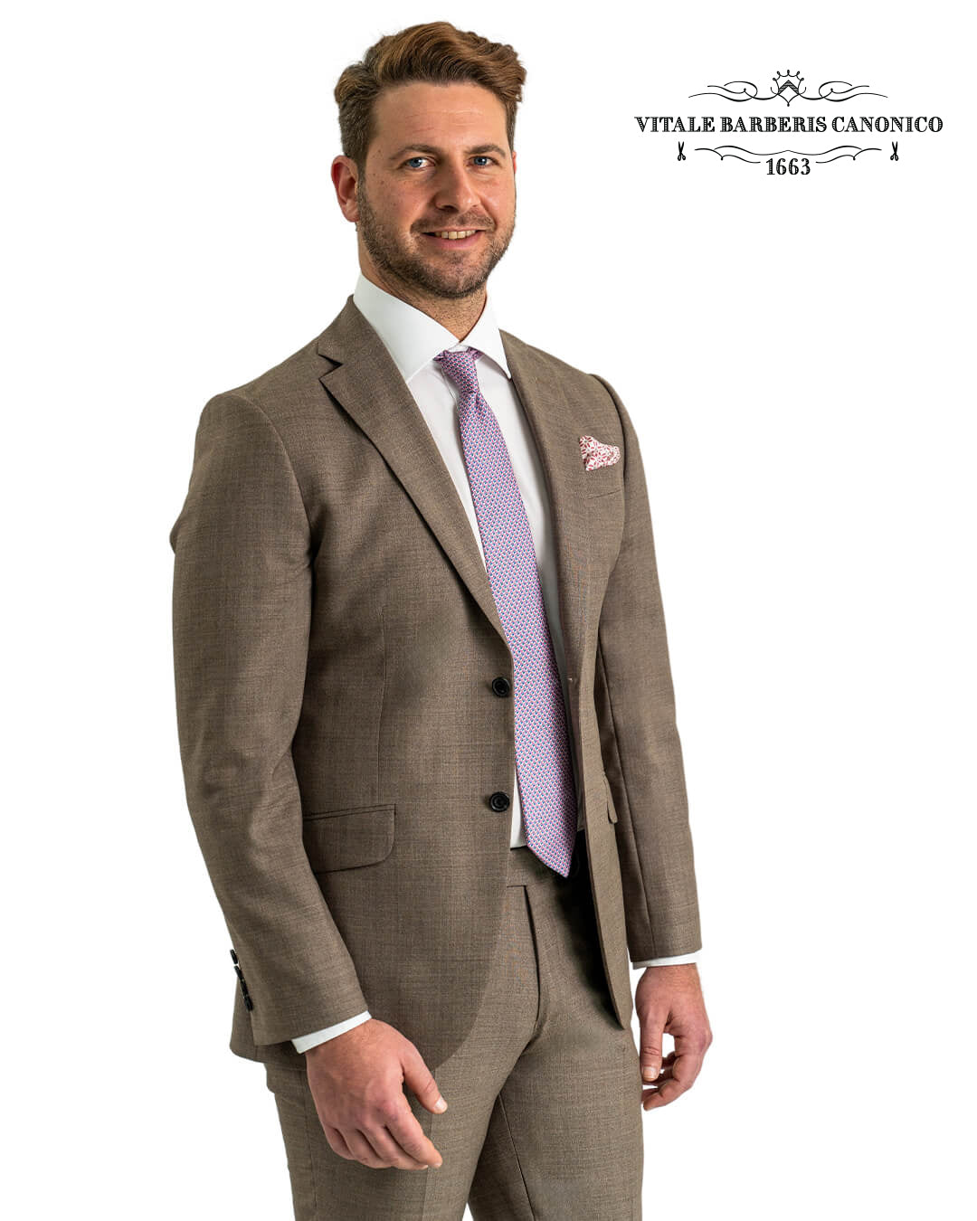 Brown Vitale Barberis Canonico Rustic Tropical Suit