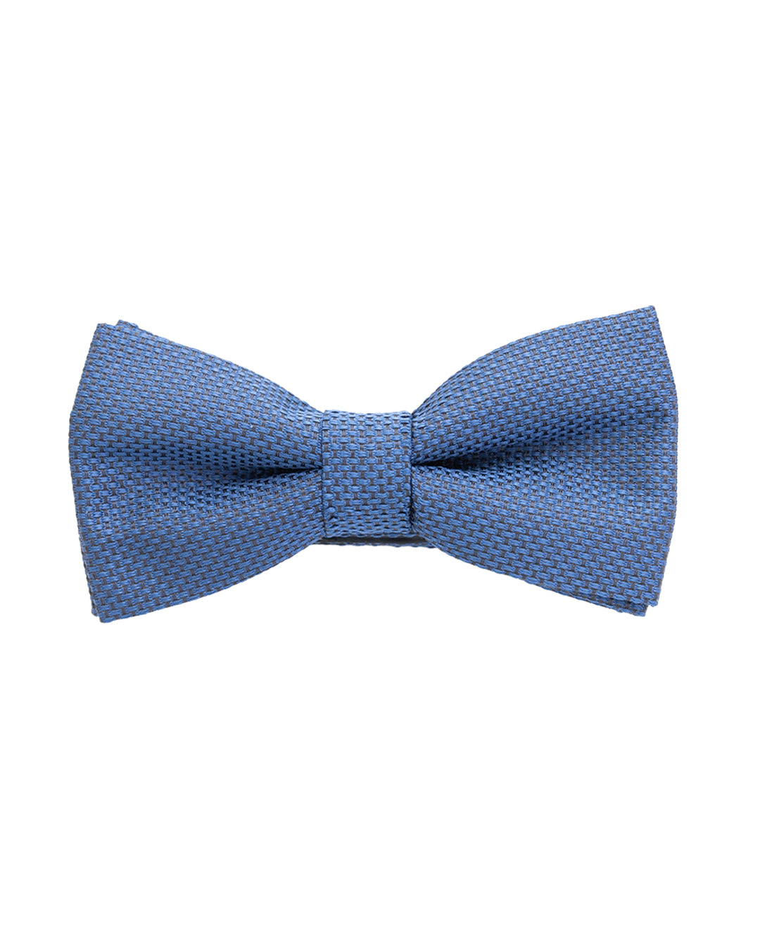 Navy Basketweave Italian Silk Bow Tie