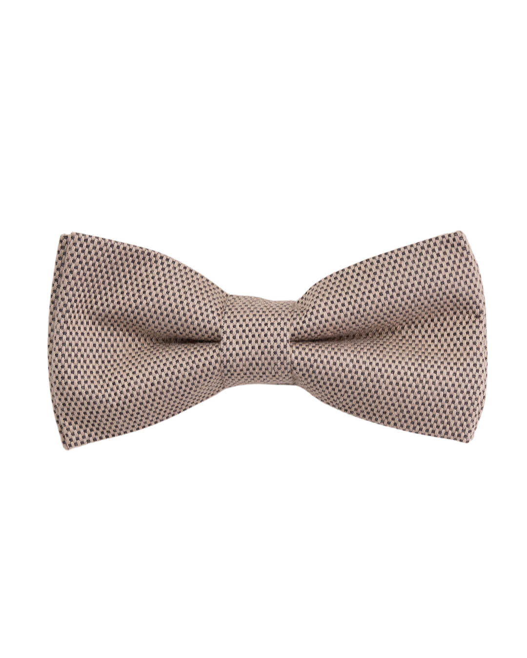 Beige Italian Cotton Silk Cashmere Bow Tie