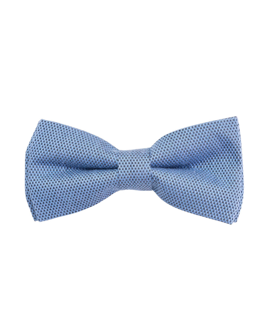 Blue Italian Cotton Silk Cashmere Bow Tie