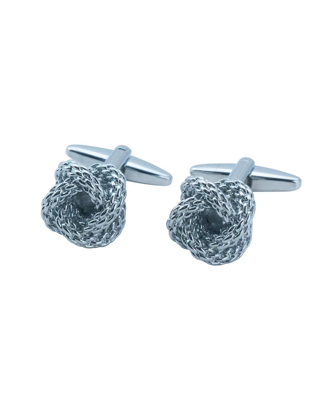 Silver Knotted Rope Cufflinks