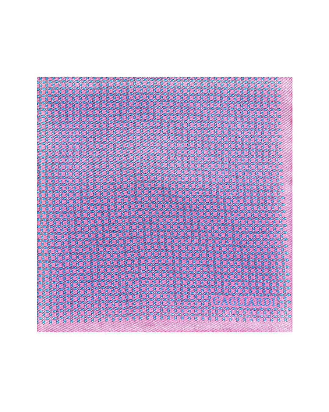 Pink Mesh Print Italian Silk Pocket Square