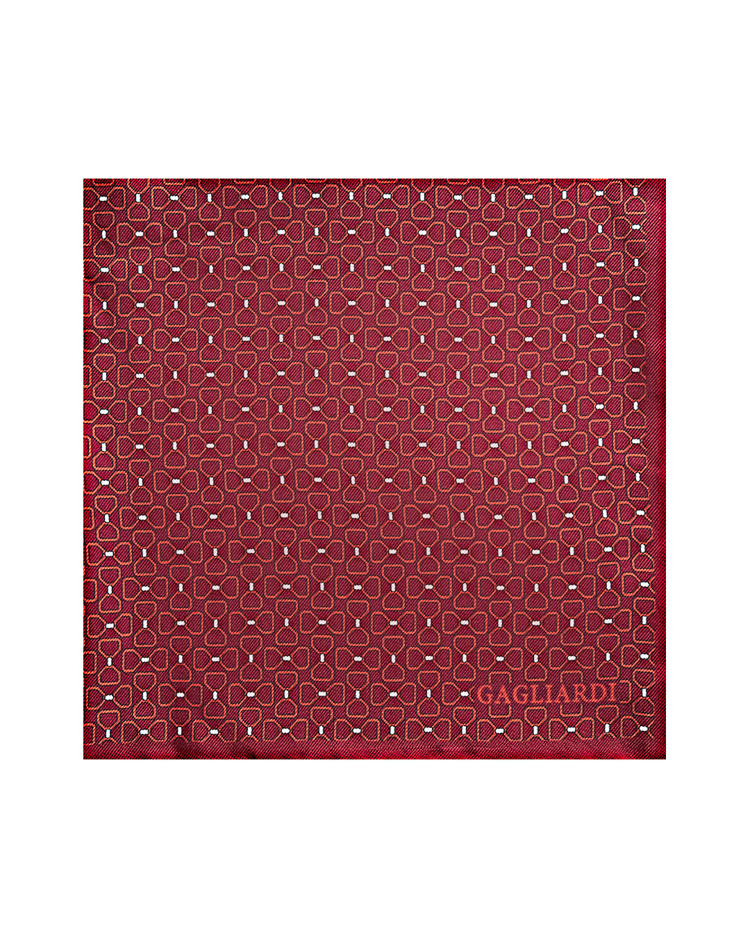 Red Bow Motif Italian Silk Pocket Square