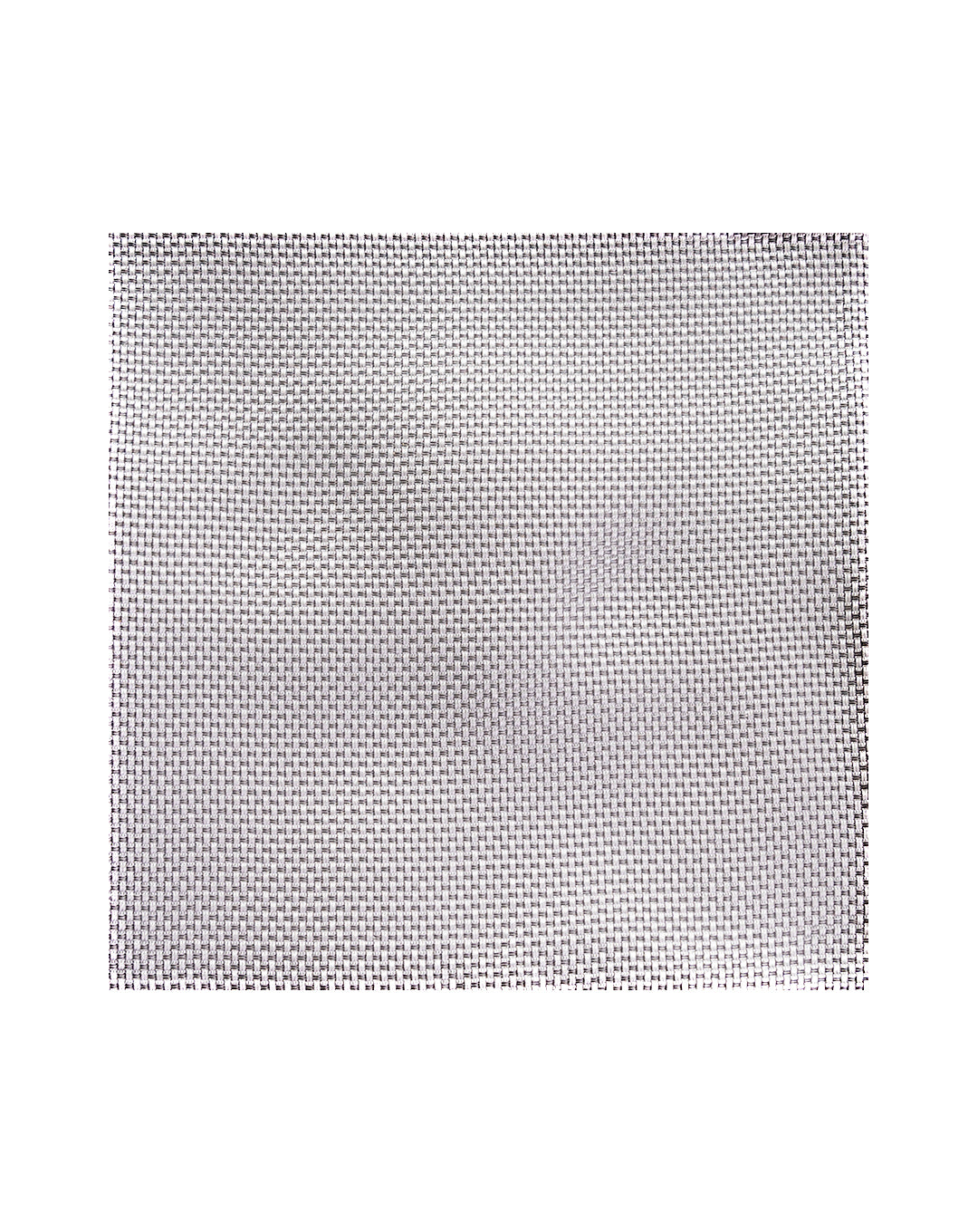 Silver Basketweave Italian Silk Pocket Square