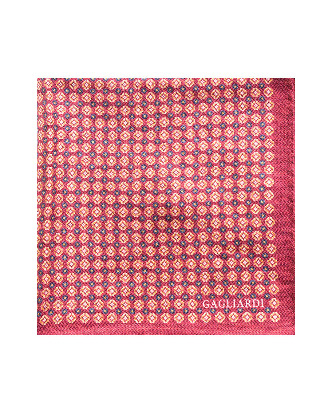 Red Coloured Circles Italian Silk Pocket Square