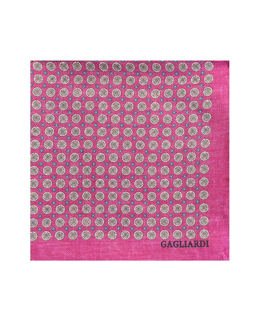 Pink Medallions Italian Silk Pocket Square