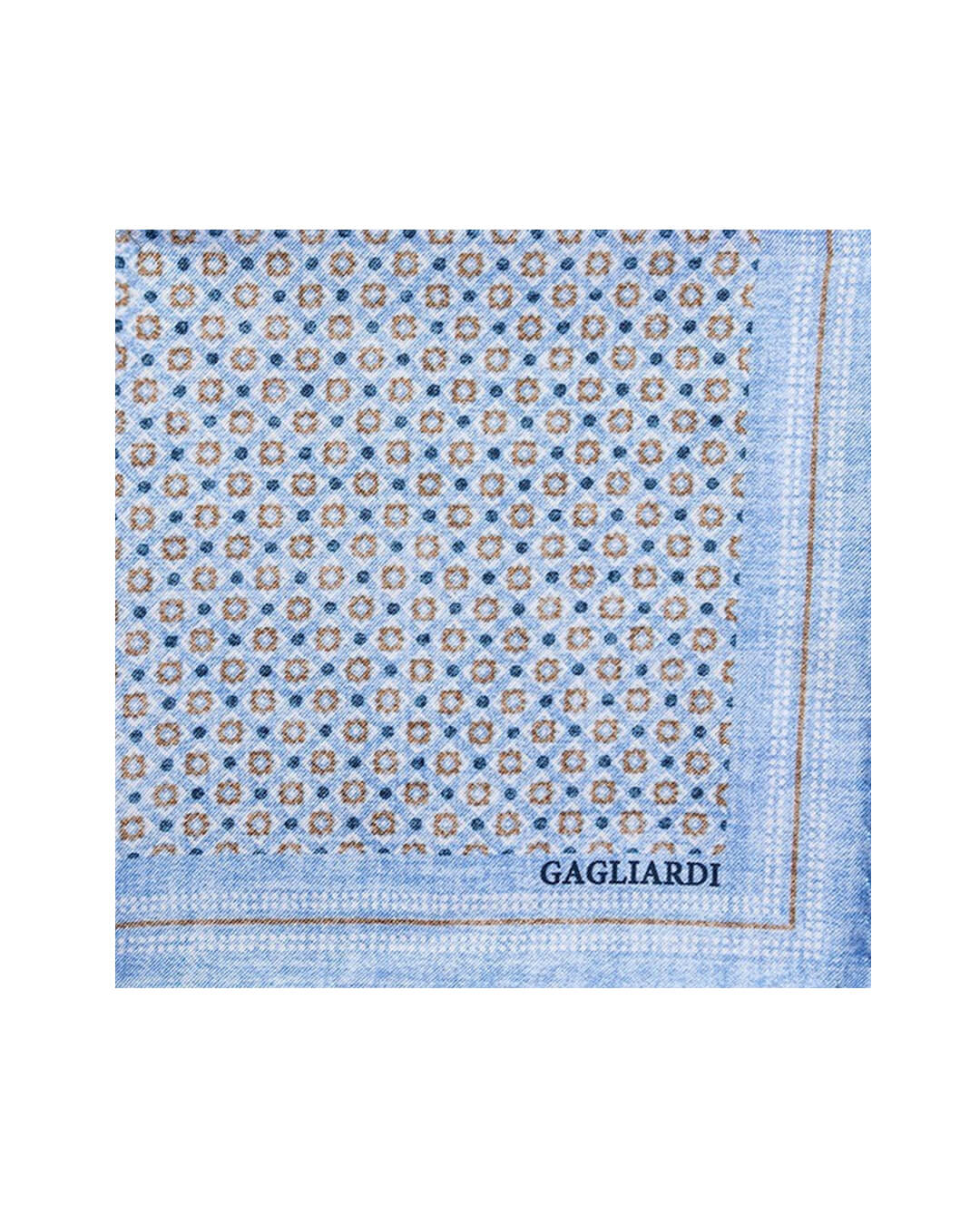 Blue Diamond & Dot Italian Silk Pocket Square