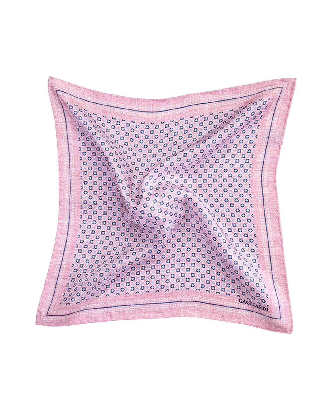 Pink Diamond & Dot Italian Silk Pocket Square