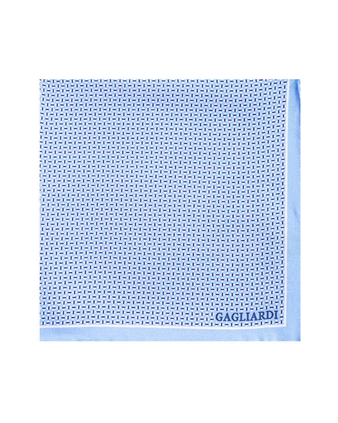 Blue Dash Italian Silk Pocket Square