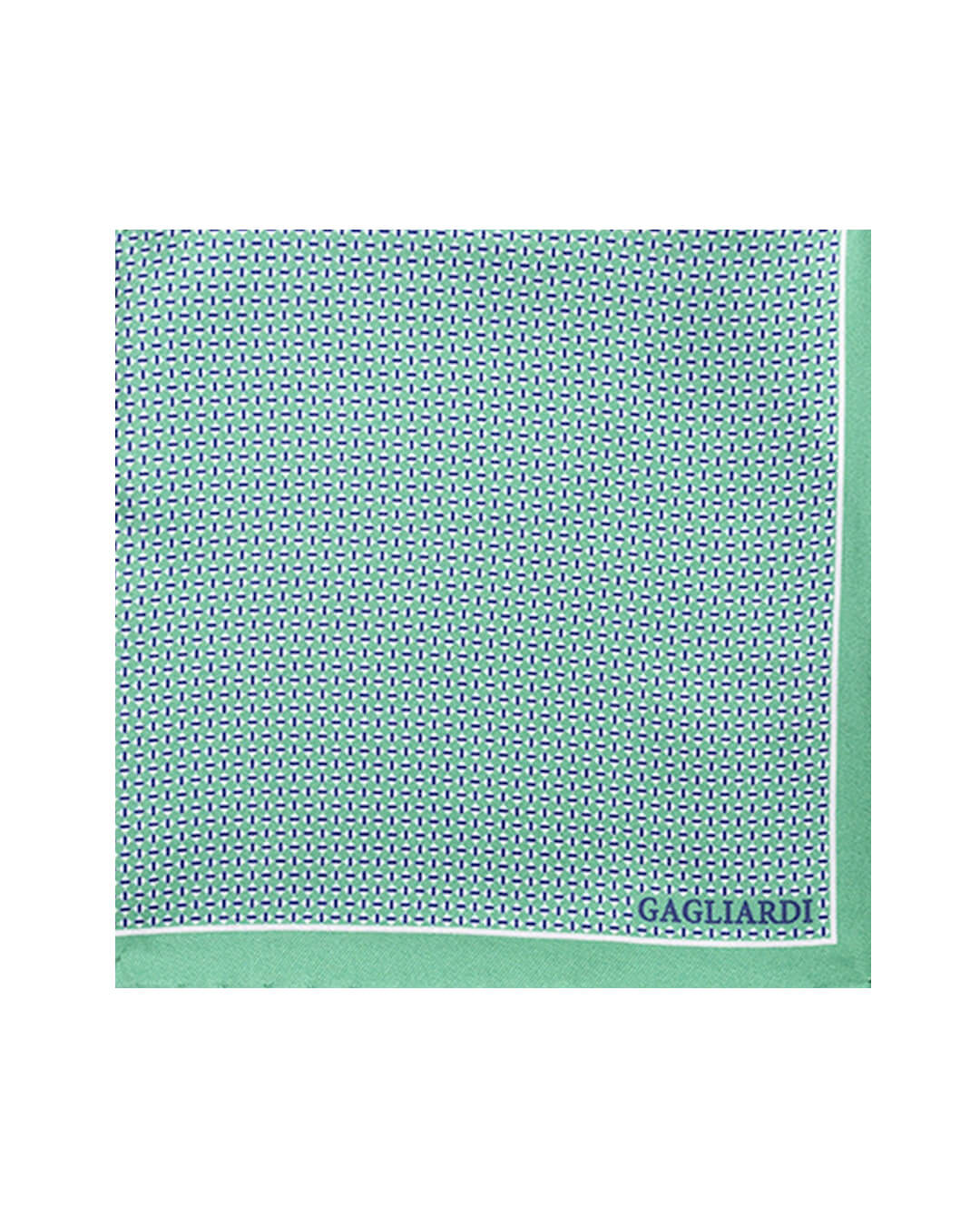 Green Dash Italian Silk Pocket Square