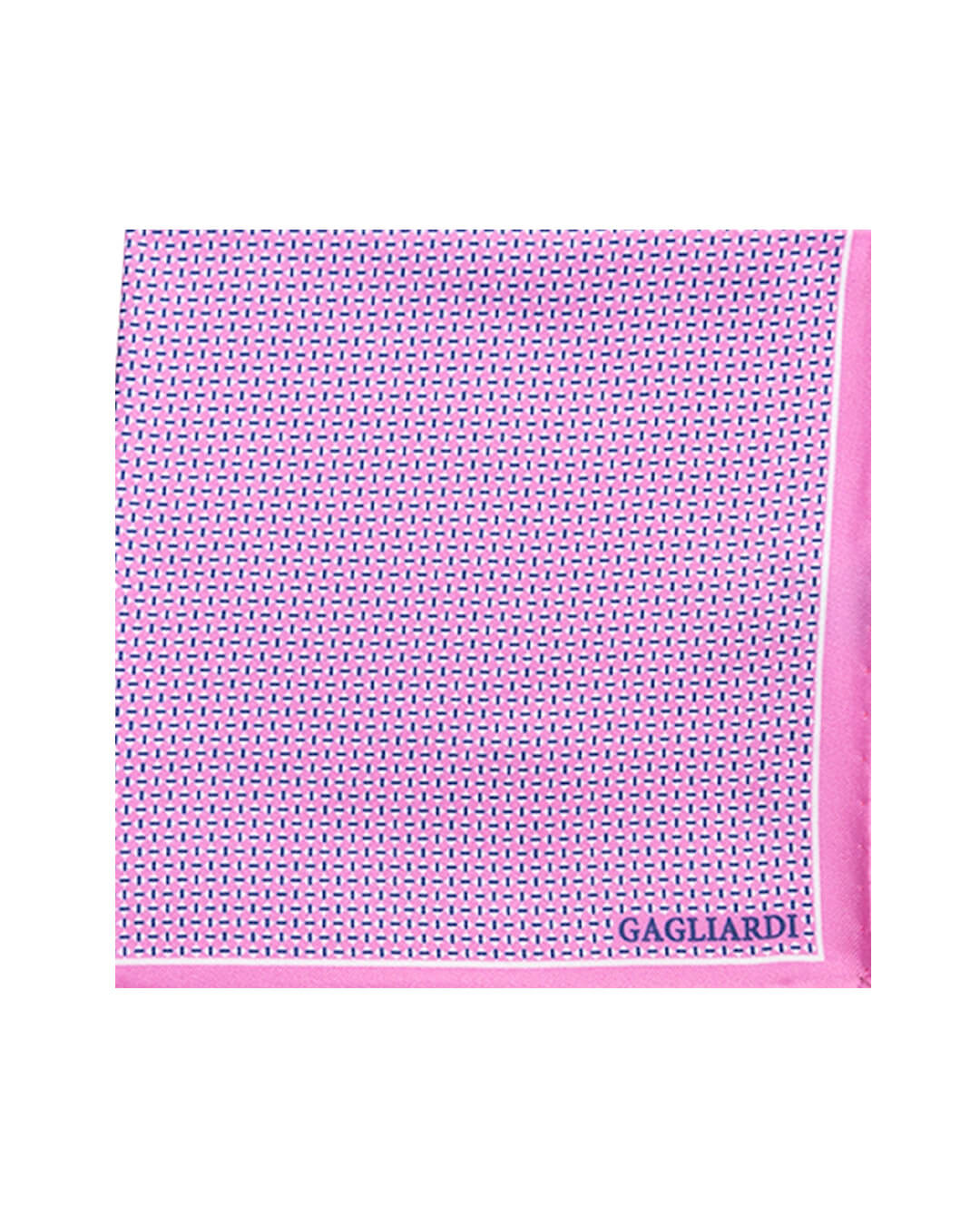 Pink Dash Italian Silk Pocket Square