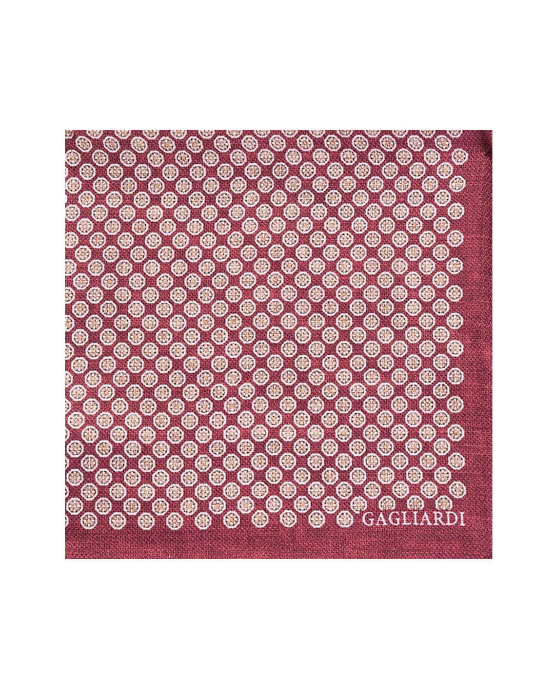 Red Circles Italian Silk Pocket Square