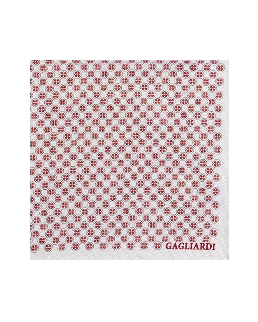 White Circles Italian Silk Pocket Square