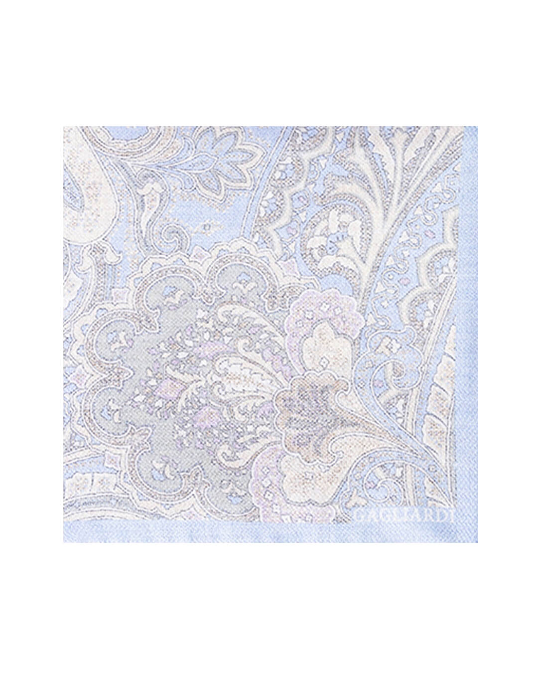 Blue Floral & Paisley Reversible Italian Silk Pocket Square