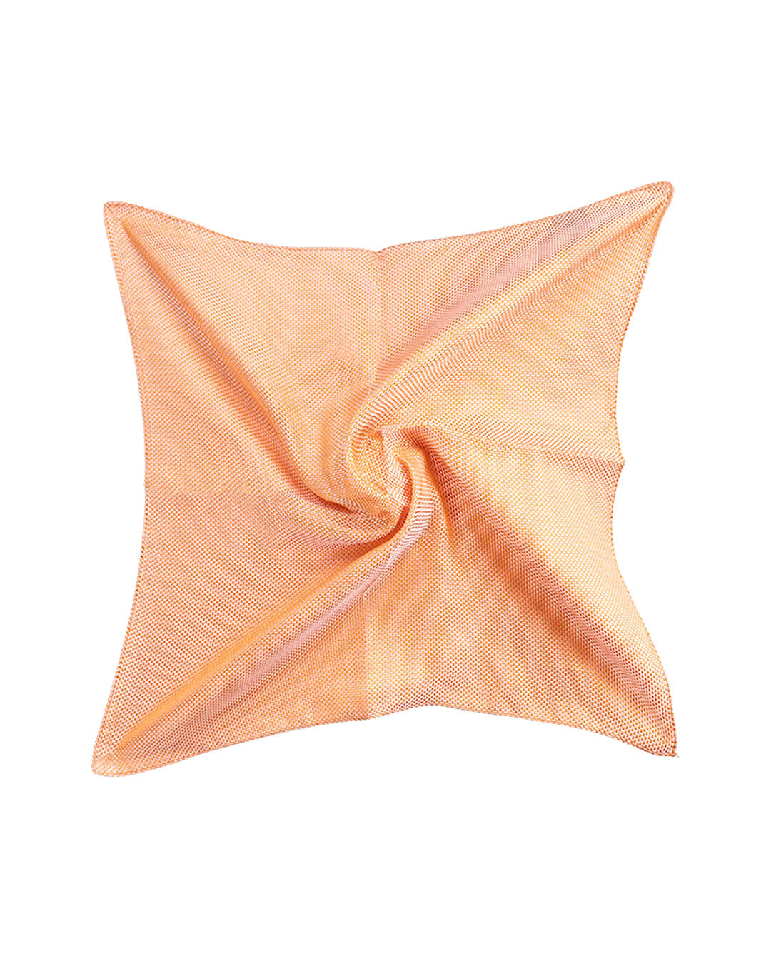 Orange Basketweave Italian Silk Pocket Square