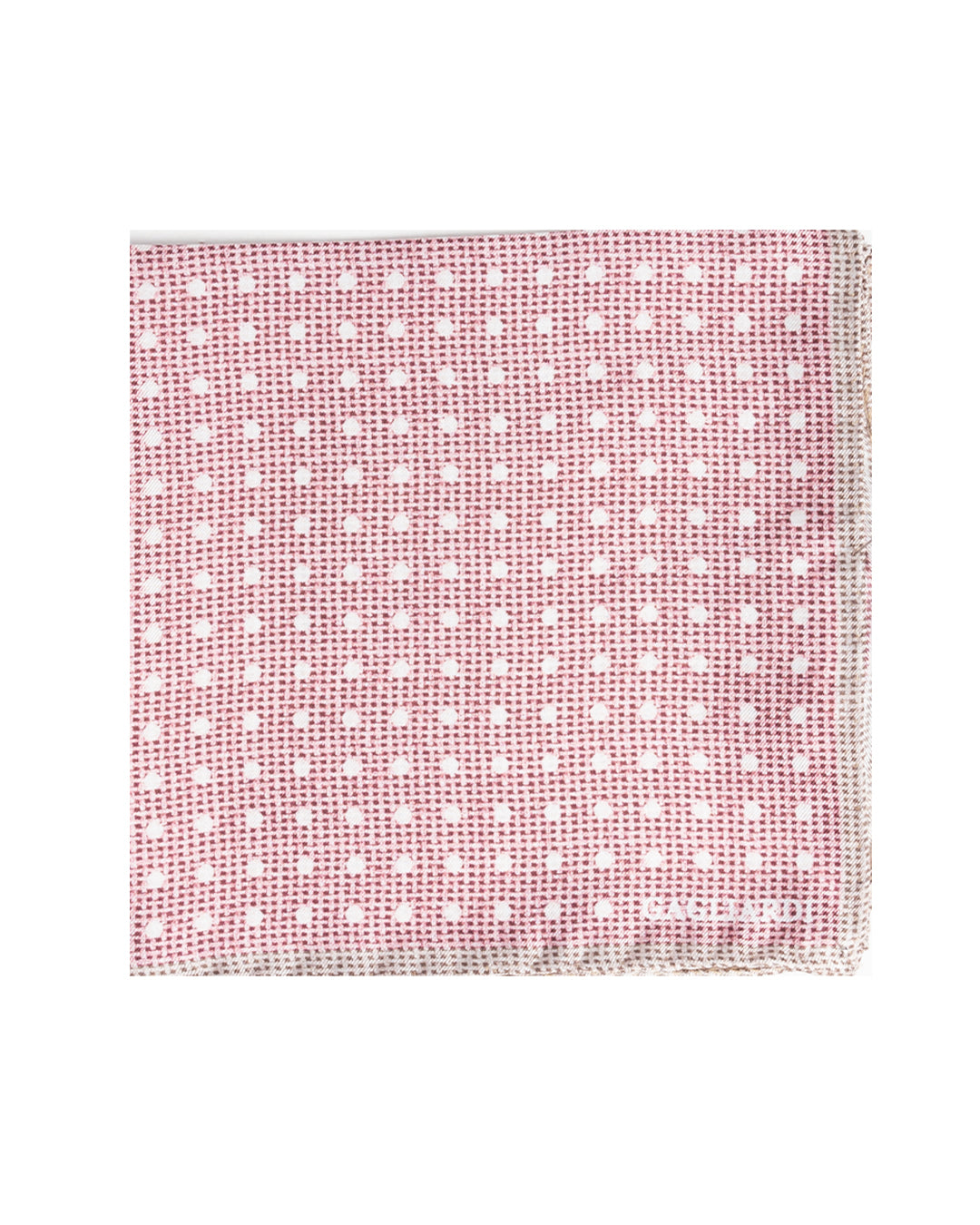 Pink Spotted Italian Silk Pocket Square