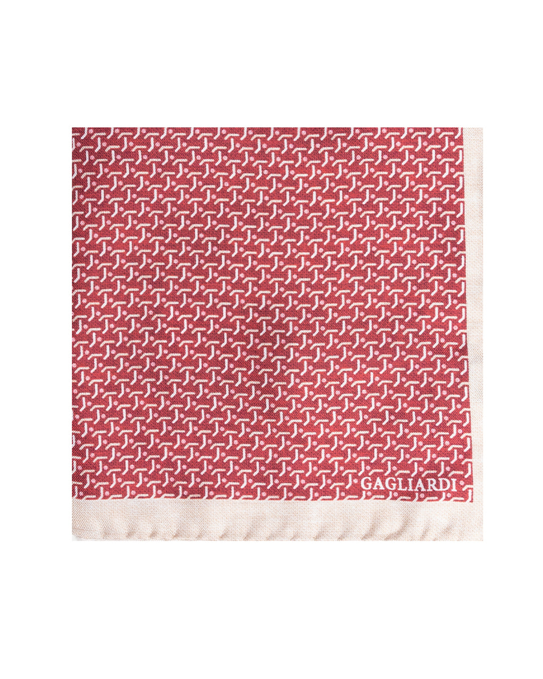 Red Mesh Design Italian Silk Pocket Square