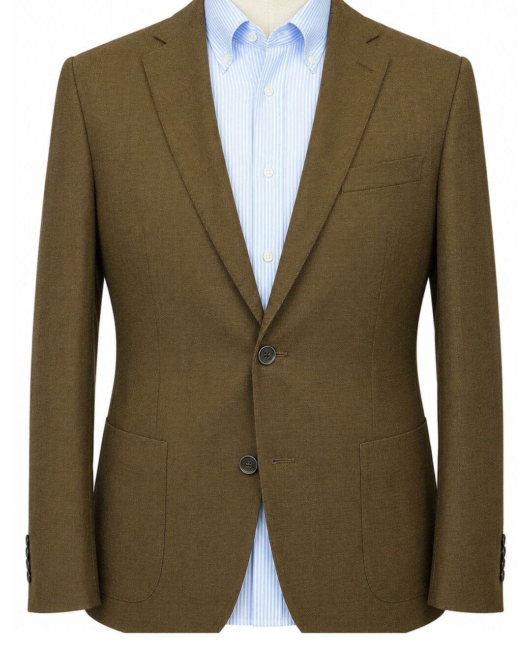 Camel Basketweave Cotton Jacket