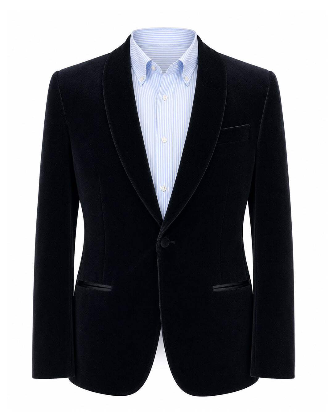 Black Velvet Shawl Collar Dinner Jacket