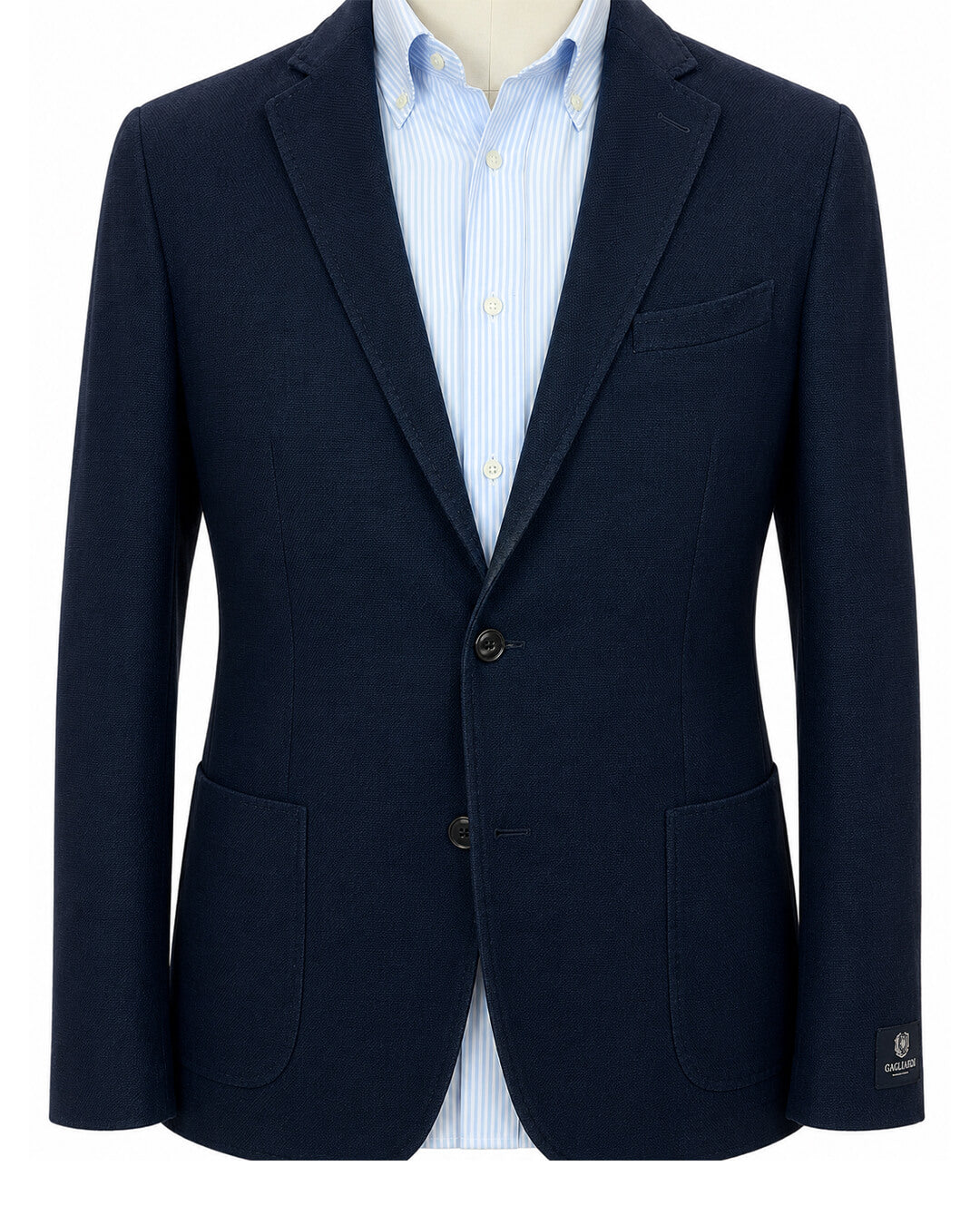 Navy Classic Basketweave Jacket