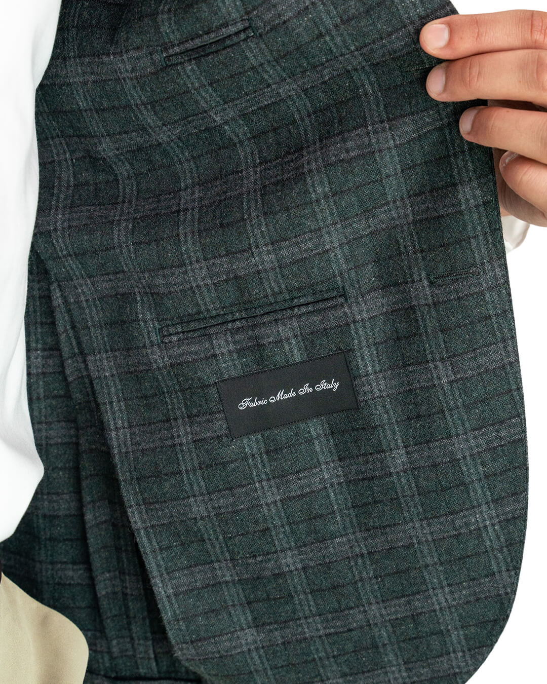 Green Italian Flannel Check Jacket