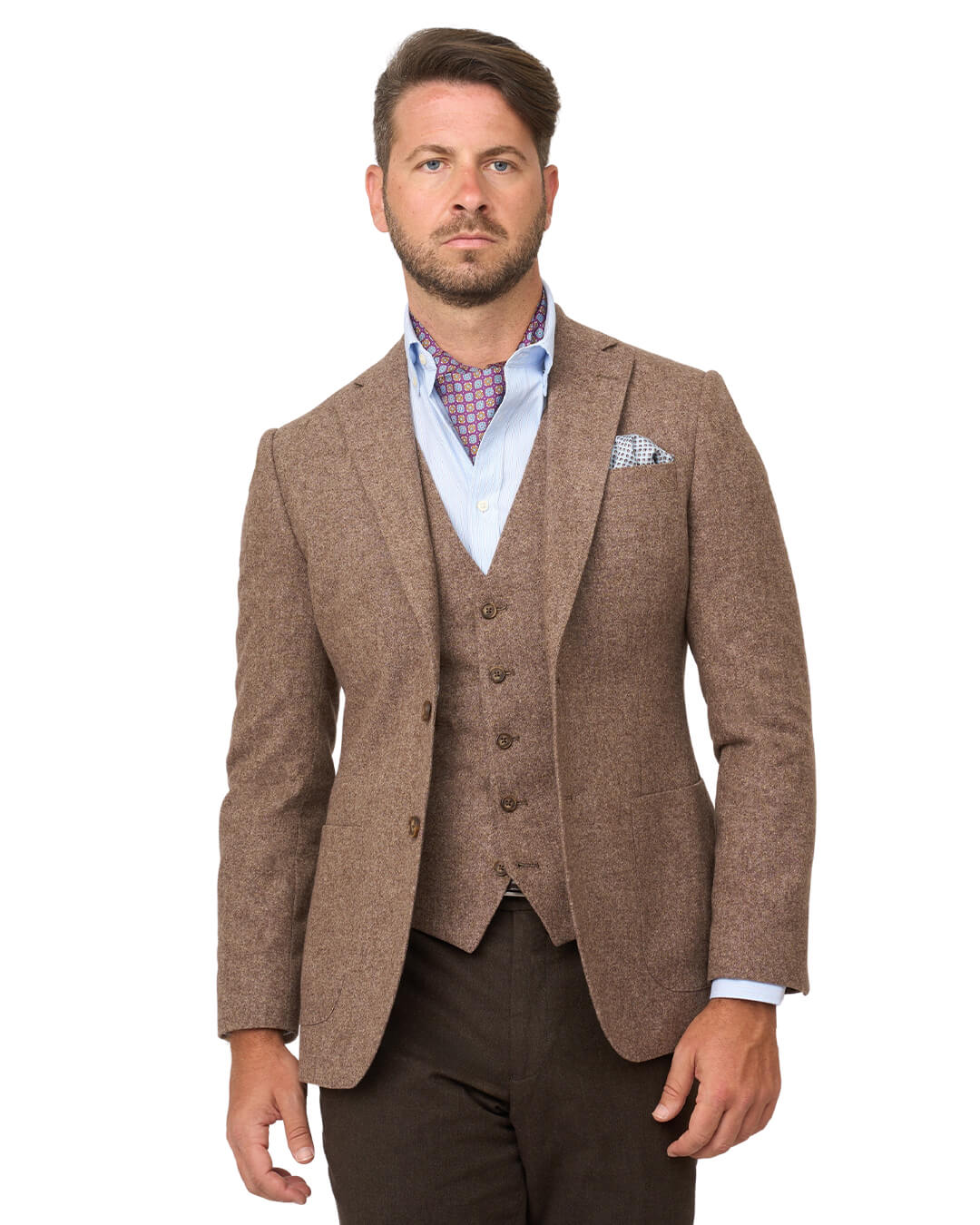 Gagliardi Beige Donegal Wool Blend Jacket