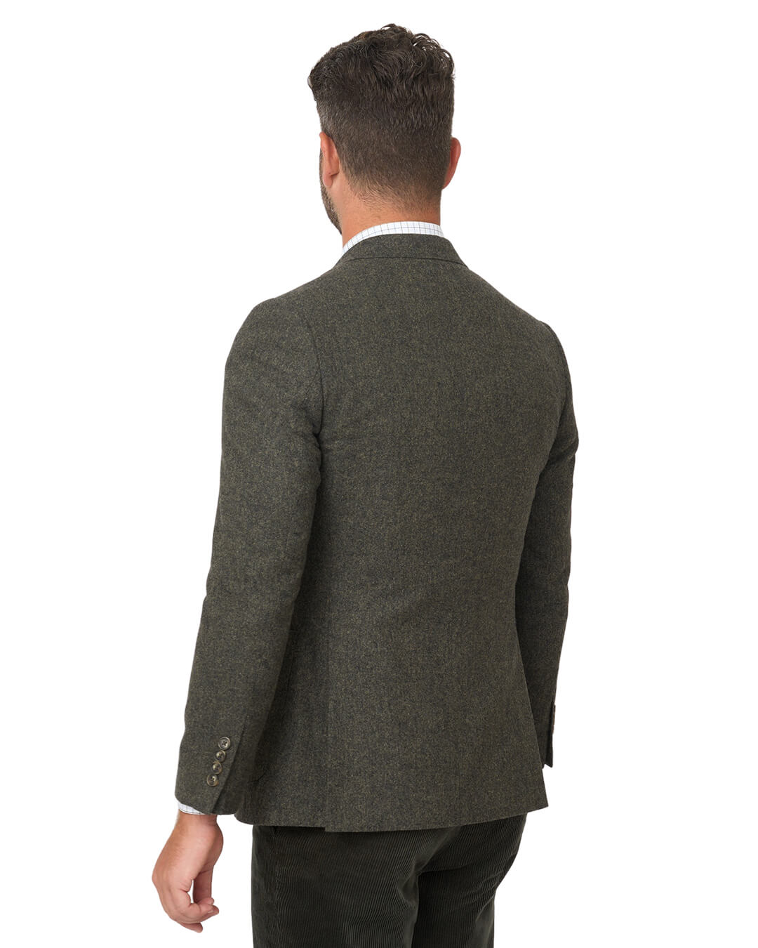 Gagliardi Green Donegal Wool Blend Jacket