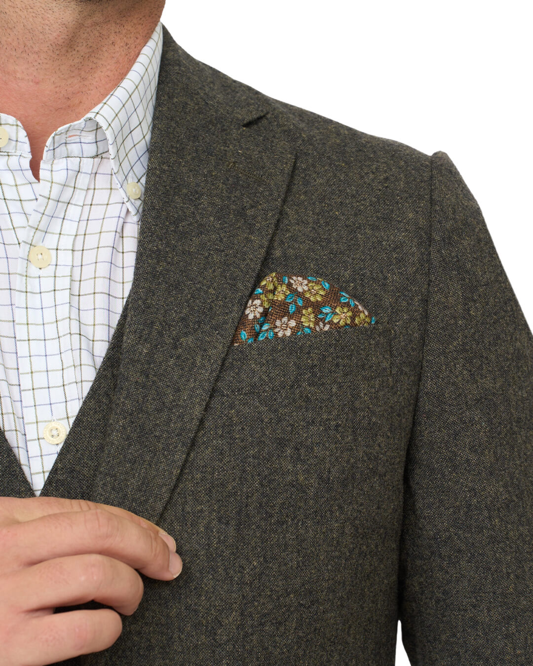 Gagliardi Green Donegal Wool Blend Jacket