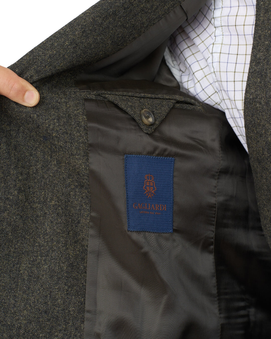 Gagliardi Green Donegal Wool Blend Jacket