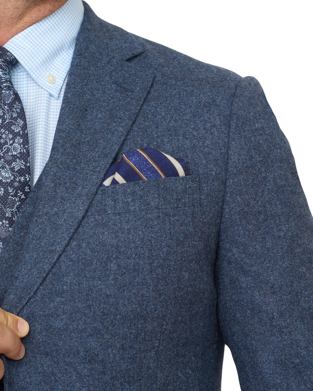 Gagliardi Blue Donegal Wool Blend Jacket