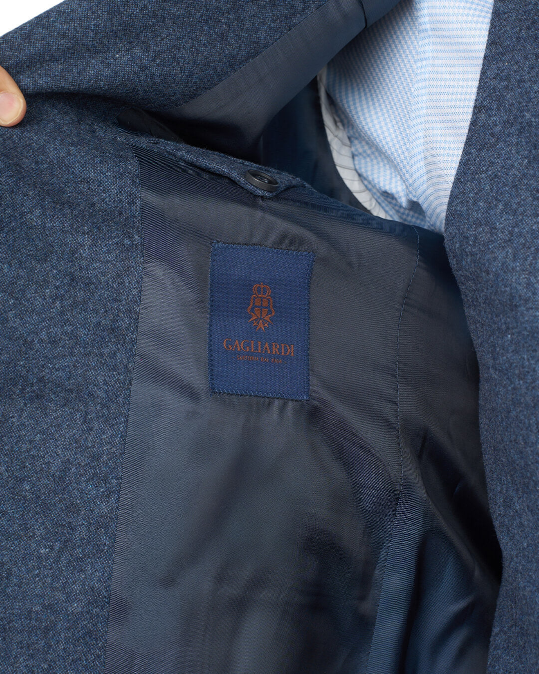 Gagliardi Blue Donegal Wool Blend Jacket