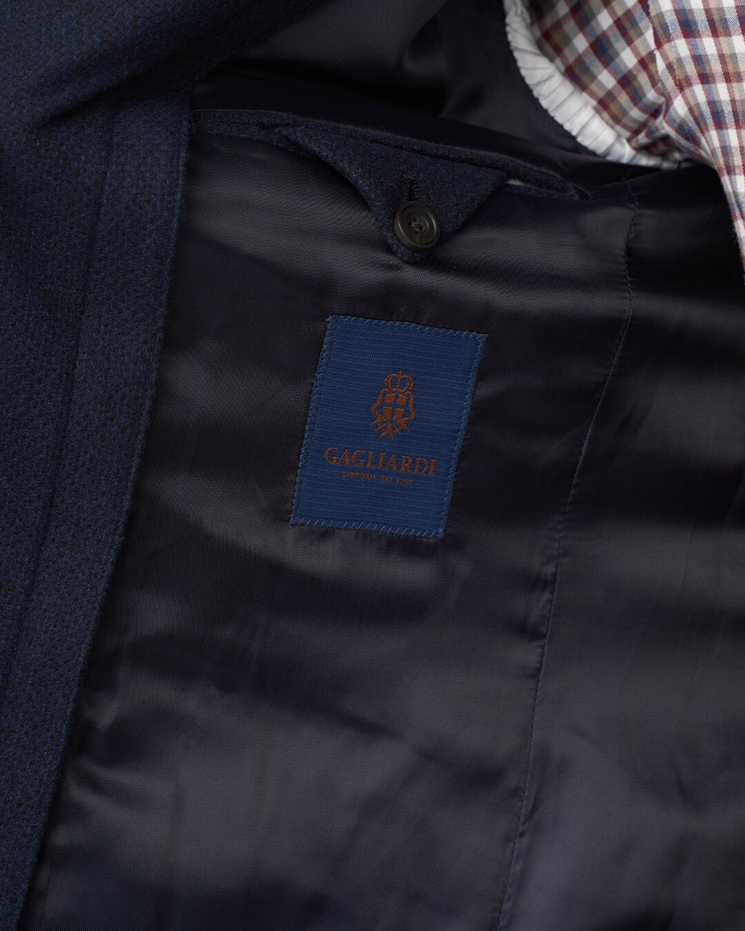 Gagliardi Navy Wool Cotton Jacket With Detachable Zip Front Liner