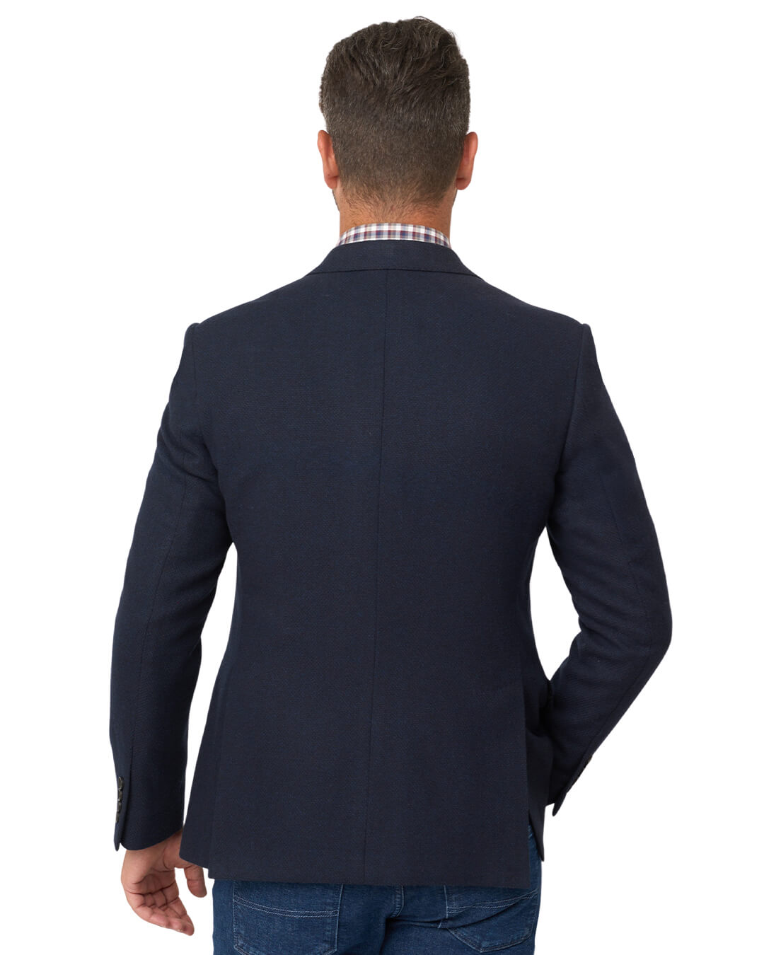 Gagliardi Navy Wool Cotton Jacket With Detachable Zip Front Liner
