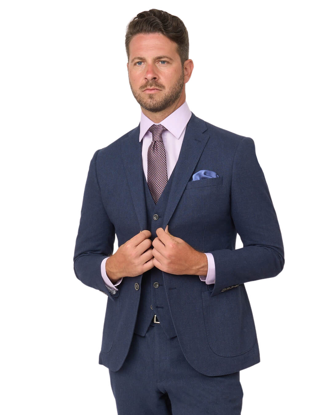 Gagliardi Blue Barleycorn Weave Stretch Cotton Jacket