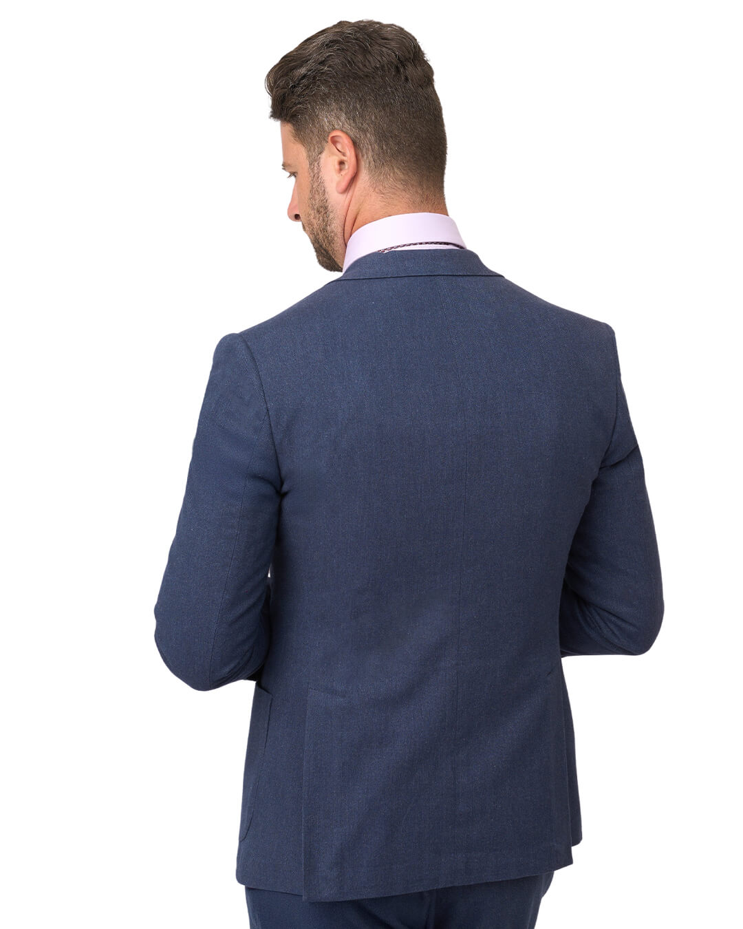Gagliardi Blue Barleycorn Weave Stretch Cotton Jacket