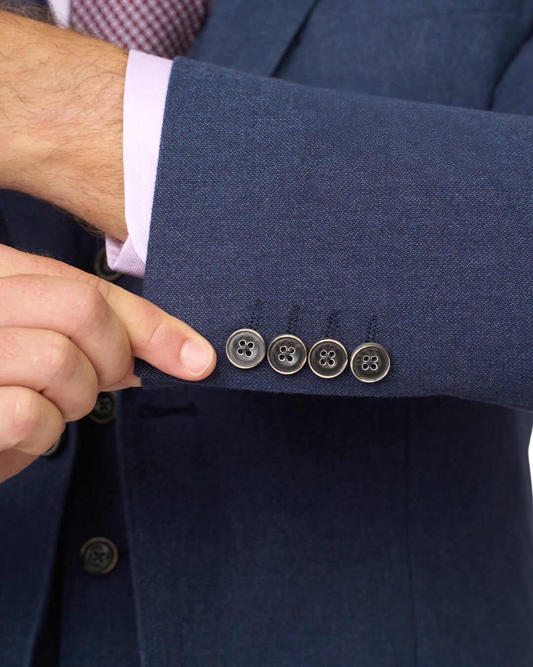 Gagliardi Blue Barleycorn Weave Stretch Cotton Jacket