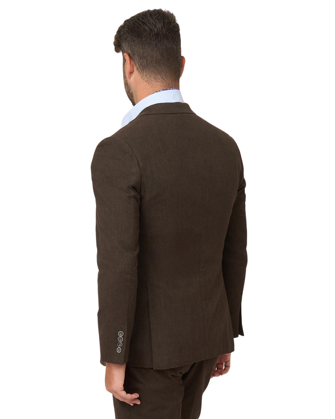 Gagliardi Brown Barleycorn Weave Stretch Cotton Jacket