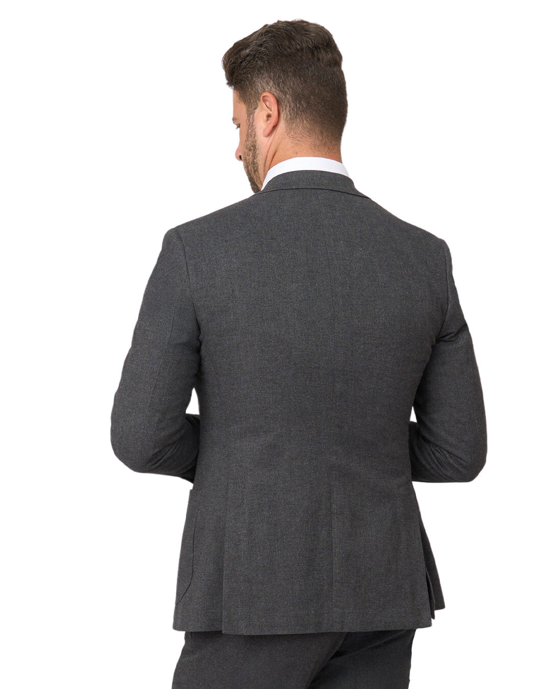 Gagliardi Grey Barleycorn Weave Stretch Cotton Jacket