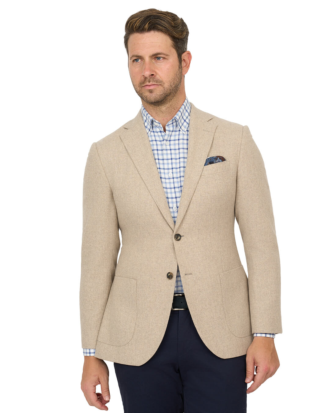 Gagliardi Stone Basketweave Wool Blend Jacket