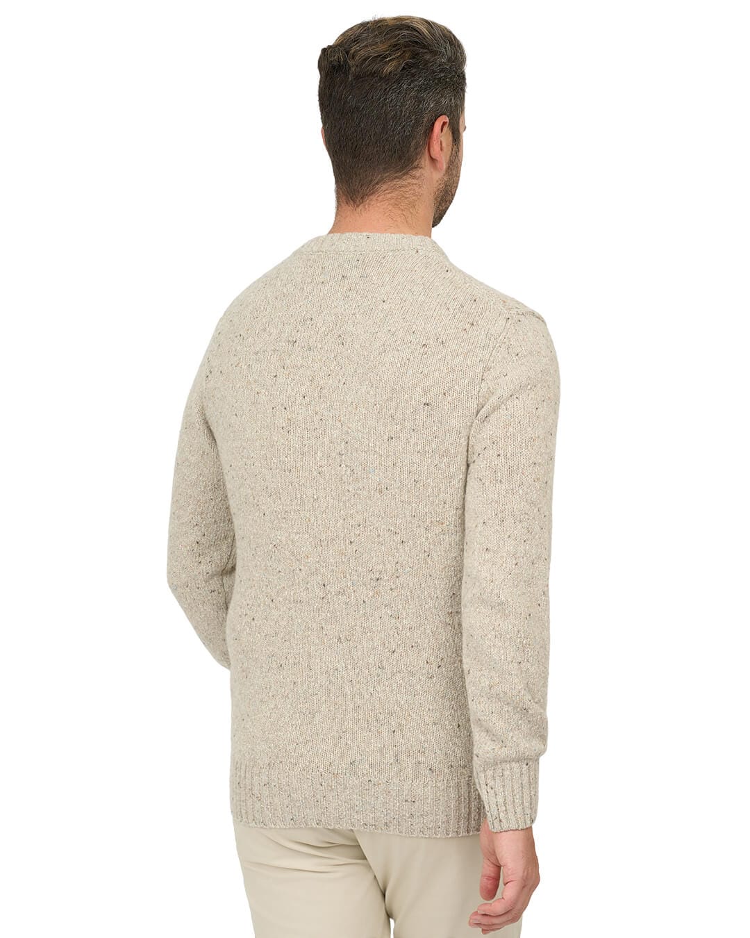 Gagliardi Stone Jumper Crew Neck Wool Blend Donegal