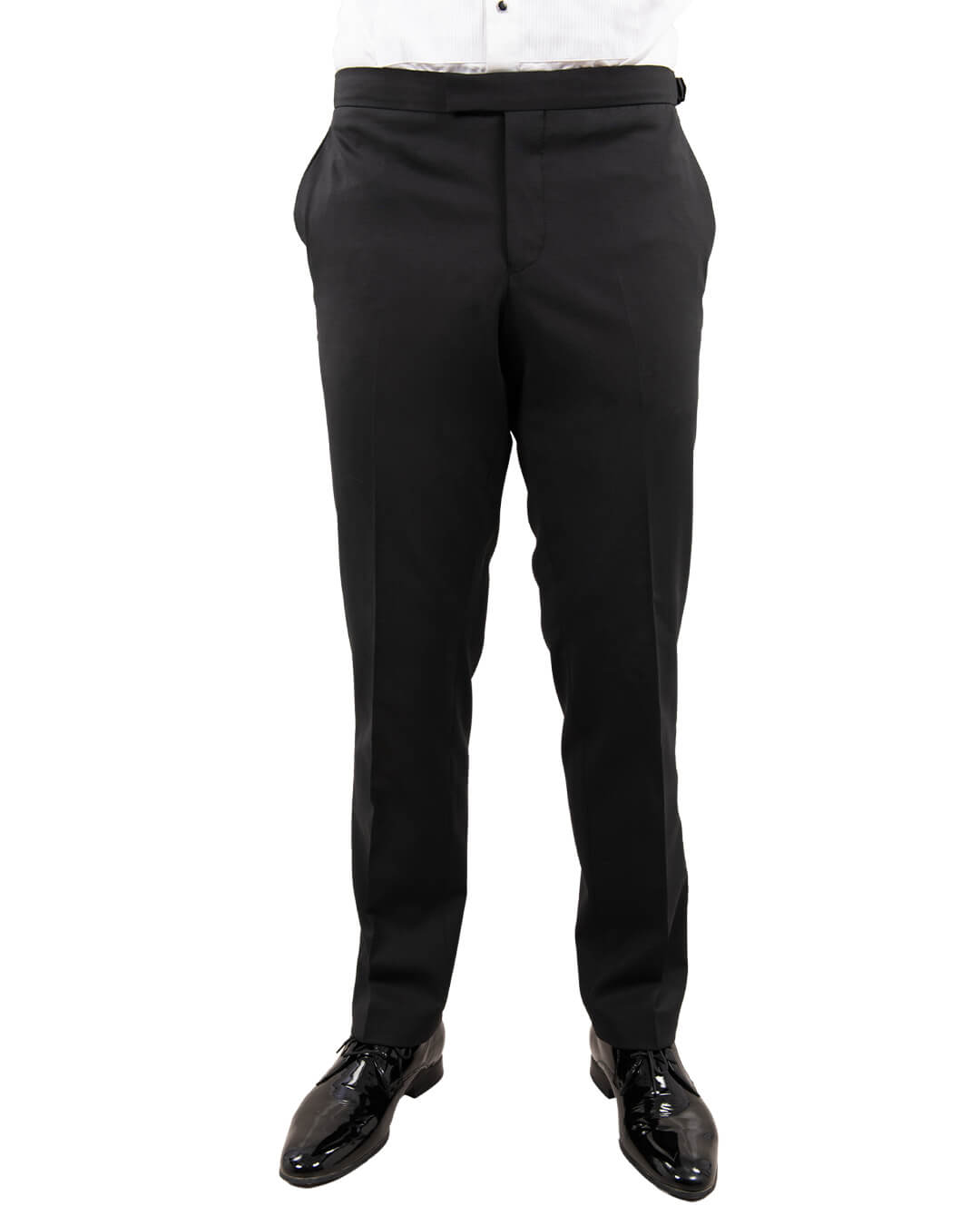 Black Piped Tuxedo Trousers