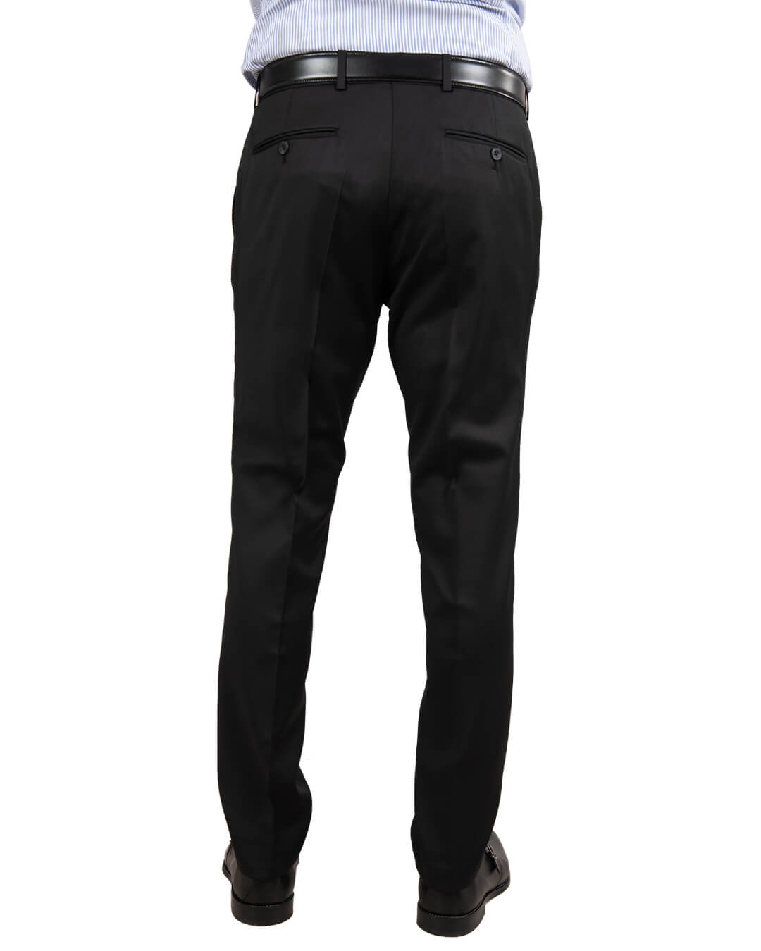Reda Black Twill Suit Trousers