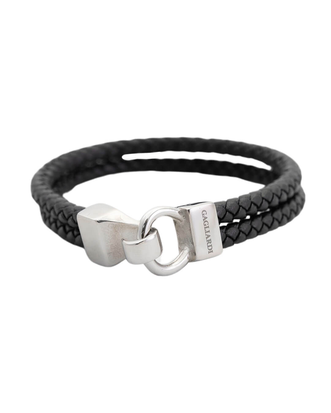 Black Two Strand Leather Bracelet