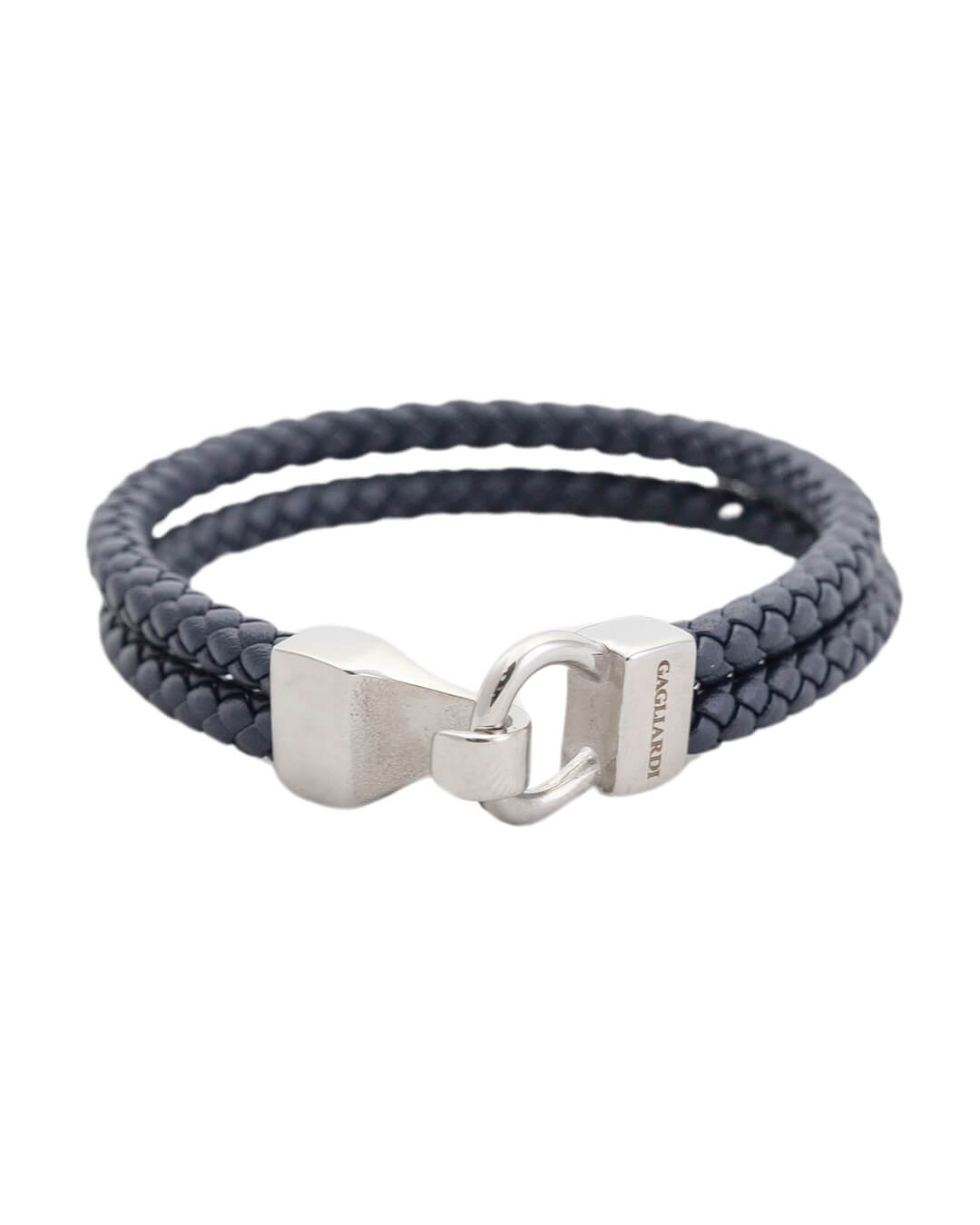 Navy Two Strand Leather Bracelet