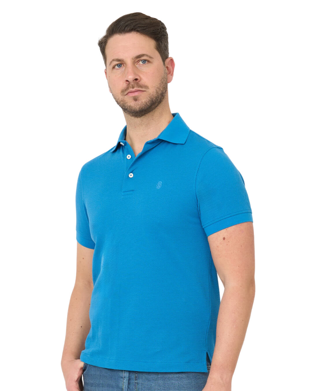 Royal Popcorn Texture Polo Shirt