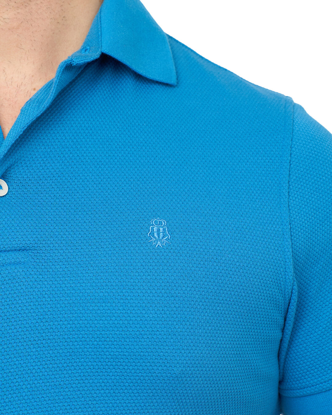 Royal Popcorn Texture Polo Shirt