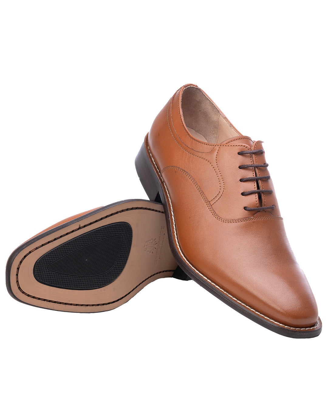 Tan Lace Up Leather Shoes