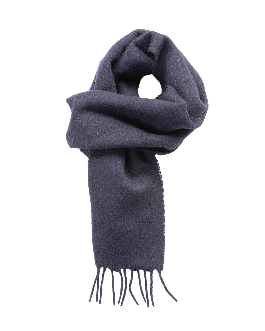 Navy Made in England Merino Wool Scarf