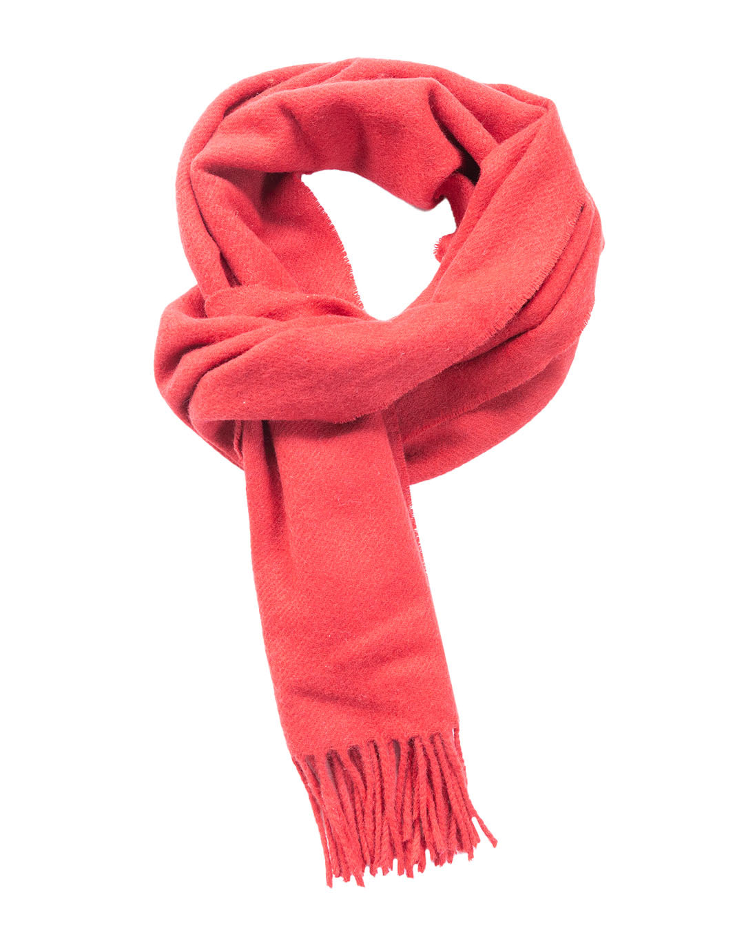 Red Made in England Merino Wool Scarf